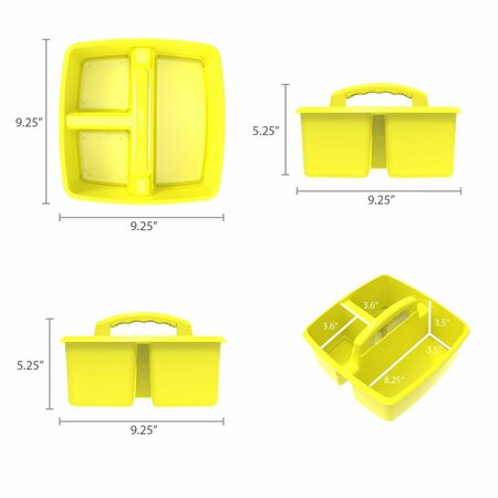 Storex Small Caddy, Yellow, 6PK 00950U06C